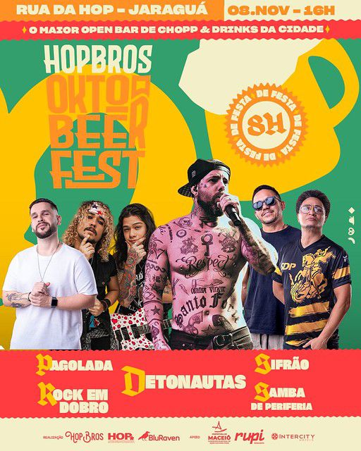 Detonautas e Open Chopp: Saiba Tudo Sobre o Oktobeer Fest da Hop Bros em Maceió