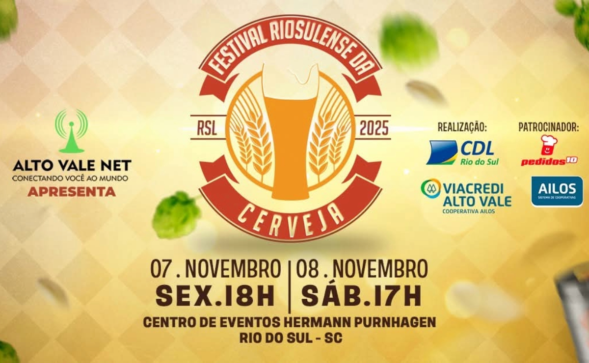 Festival em Rio do Sul: Mais de 100 Cervejas, Food Trucks e Shows de Rock